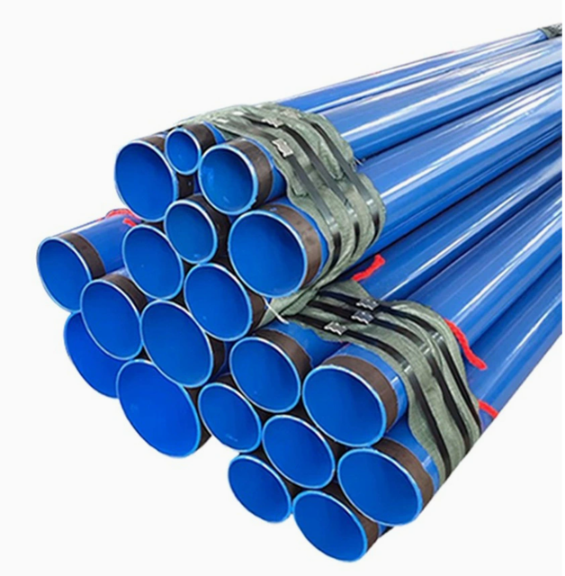 Blue Food Grade Epoxy Coated Steel Pipe, Anti-corrosion Composite Steel Tube for Drinking Water Supply & Water Treatment