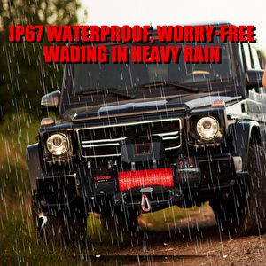 Vente en gros d'équipements tout-terrain 4x4, <span class=keywords><strong>treuil</strong></span> électrique 13500LB 12V/24V 4WD, <span class=keywords><strong>corde</strong></span> <span class=keywords><strong>Dyneema</strong></span>, commande sans fil, frein automatique, récupération hors route - Product Image 6