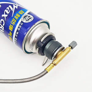 Adaptador de quemador para estufa de exterior con soporte para conversión de cartuchos de gas, uso portátil para acampar, construcción metálica - Product Image 4