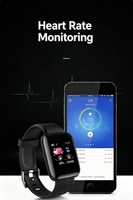 Pulsera Inteligente Impermeable 116P con Función NFC, Monitor de Frecuencia Cardíaca, Presión Arterial, SpO2, Seguimiento del Sueño, Alerta de Llamadas Entrantes, Contador de Pasos, Reloj Deportivo