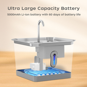 Fontaine à eau portable 5000 mAh avec surveillance par application, version à capteur radar, distributeur d'eau <span class=keywords><strong>pour</strong></span> chat, grande capacité 4L - Product Image 3