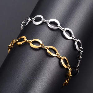 Bracelet en acier inoxydable de 8,2 mm, chaîne Rolo à gros cercles pour femmes et hommes, bijoux en métal, bracelet de poignet, chaîne de cheville, chaîne de main - Product Image 3