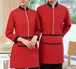 Thời Trang Unisex Nhà Hàng Waiter Và Phục Vụ Bàn Nhân Viên Đồng Phục