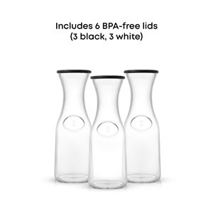 Bình thủy tinh trái cây truyền ấm đặt 35Oz nước uống Jug Carafe Borosilicate Ice Ống kính bình với nắp - Product Image 3