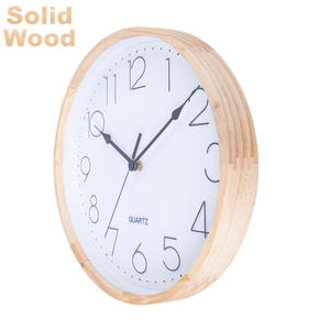 한국 가정 장식을위한 현대적인 간단한 스타일 간단한 디자인 나무 벽시계 - Product Image 2