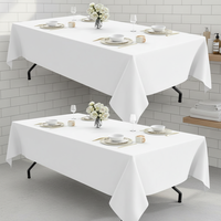 Mantel Rectangular Impermeable de 60x102 Pulgadas, Resistente a las Manchas, Sin Arrugas, de Tela de Poliéster para Cubrir Mesas