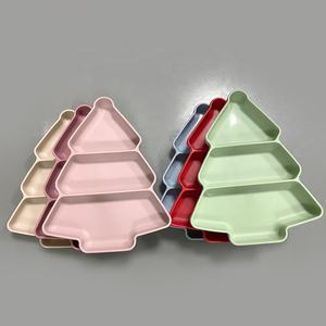 Assiettes <span class=keywords><strong>de</strong></span> noël en Silicone pour enfants, vaisselle pour bébés, plateau d'alimentation avec forte aspiration en Stock, prêt à être expédié, prix d'usine - Product Image 2