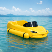 Bateau Kart de Surf Océanique Étanche Robuste en Fibre de Verre 1 Place Moteur 2 Temps 45KM/H pour Divertissement Aquatique Quotidien en Famille