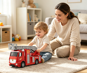 Camión de Bomberos de Juguete con Rociador de Agua y Escalerilla Aérea, 2 Estilos con Luz y Sonido, Vehículo de Rescate para Juego de Imitación para Niños, ¡Venta Caliente! - Product Image 5