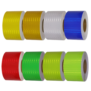 Ruban réfléchissant prismatique en PVC adhésif, haute visibilité, rétro-réfléchissant, vert, rouge, blanc, en nid d'abeille, indéchirable, pour camion - Product Image 6