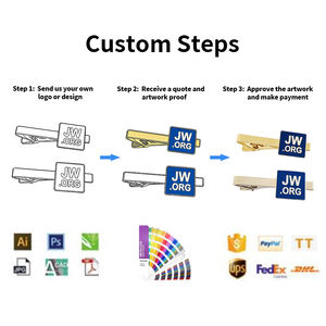 Set di Gemelli e Fermacravatta Personalizzati OEM JW.ORG con Logo Inciso e Versetto Biblico, Smalto Blu, Regali JW.ORG per Accessori Formali - Product Image 3