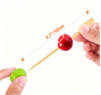 Brochettes en bambou personnalisées en gros, pics à cocktail en bois naturel pour apéritifs, accessoires de barbecue et de charcuterie