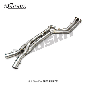 ท่อไอเสีย Boska Z Mid Pipes สำหรับ X3M/X4M F97/F98 S58 3.0T ปี 2019-2023 ระบบไอเสียสแตนเลสแบบความยาวเท่ากัน - Product Image 6
