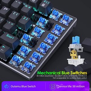 Wholesale Z88 Computer Rgb Wired Blue Switches Backlit Mechanical Gaming <b>Keyboards</b> for Gamer Z88 Rgb Mechanical <b>Keyboard</b> - Product Image 3
