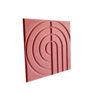 100% Polyester Fiber Sound Absorption Board Piano Room Custom Polyester Felt Sound Absorption Board Slotted Board