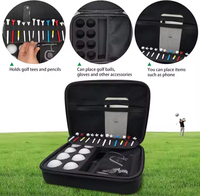 Étui rigide personnalisé pour accessoires de golf, pochette en EVA, organisateur de tees, étui antichoc pour gants de golf, sac de rangement JINHE JHEV101U