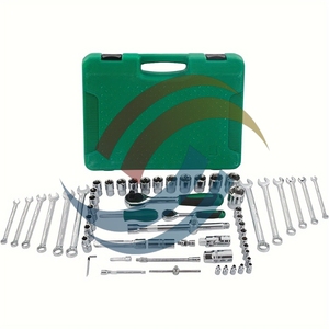 Juego de herramientas de acero al carbono duradero profesional de 61 piezas operado a mano marca OEM Reparación Automotriz hogar coche motocicleta mantenimiento - Product Image 5