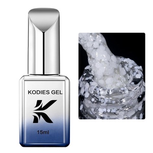 KODIES-<span class=keywords><strong>Vernis</strong></span> à ongles <span class=keywords><strong>semi</strong></span>-<span class=keywords><strong>permanent</strong></span> UV LED avec design flocon de neige <span class=keywords><strong>blanc</strong></span> <span class=keywords><strong>rose</strong></span> bleu paillettes gel art fournitures emballage bouteille - Product Image 1