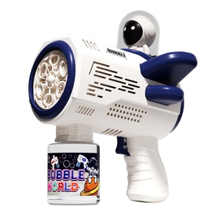 Nouveau pistolet à bulles astronaute spatial, pistolet électrique Cherubic, jouet pour enfants pour jouer en extérieur avec des bulles, cadeau de vacances - Product Image 2
