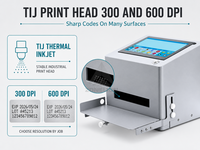 Printer Inkjet Desktop Model Baru 2026 12.7mm Layar Sentuh Statis Pintar untuk Botol Kaleng, Cepat Kering