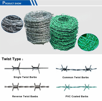 Alambre de púas antiescalada galvanizado eléctrico de 1.55mm y 200m para el mercado de Zimbabue - ¡Gran oferta!
