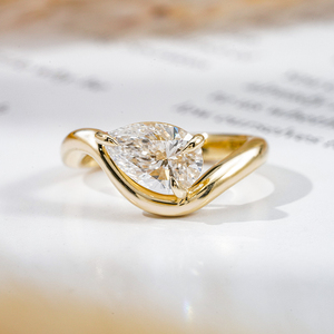 <span class=keywords><strong>Anello</strong></span> in Oro 10K 14K con Diamante <span class=keywords><strong>da</strong></span> 1 carato Taglio a Pera, Diamante <span class=keywords><strong>da</strong></span> Laboratorio HPHT CVD, Certificato IGI, <span class=keywords><strong>Anello</strong></span> Curvo per <span class=keywords><strong>Mignolo</strong></span> in Oro Bianco Giallo con Diamante - Product Image 2