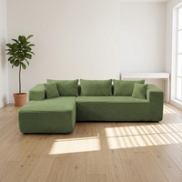 VONLIVA Canapé d'angle en tissu de style moderne, modulaire, sans structure, compressé sous vide, pour salon