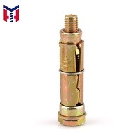 Boulon d'ancrage à expansion en acier au carbone zingué jaune/blanc de grade 4.8, emballage uniforme