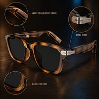 Lunettes Audio Intelligentes en Gros JL7016 avec Puce ENC, Réduction du Bruit, Musique Sans Fil BT, 6h d'Autonomie, Charge Rapide Type-C, Protection UV