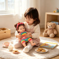 Poupée bébé réaliste en silicone de 12 pouces, complète avec des vêtements de poupée à la mode, de jolis cheveux, cadeau d'anniversaire ou de vacances pour enfants