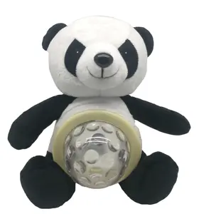 Light Up Plush Toy Baby Night Lights Customized Cute Stuffed Animal Electronic Musical LED Panda Plush Toy With Light