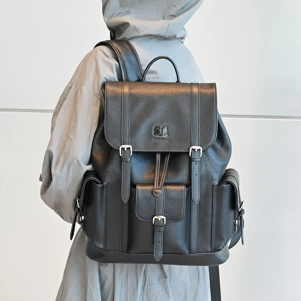 Großhandel Luxus-Leder-Rücksack Herren Mode Outdoor Sport-Rücksack Tasche