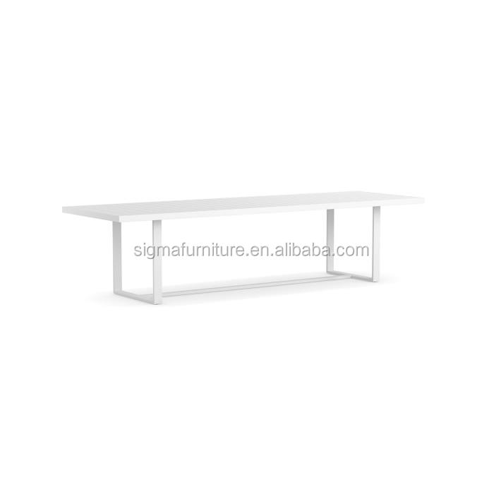 outdoor Simplicity garden furniture Crafted of enduring aluminum Rectangular Dining set