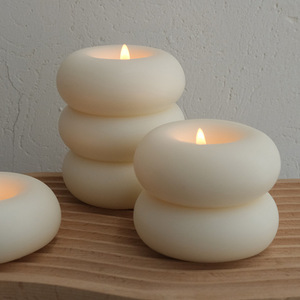 Velas Aromáticas en Forma de Donut, Circulares, de Dos Capas, Material de Parafina, Sin Humo, Decoración para el Hogar, Regalo para el Dormitorio - Product Image 2