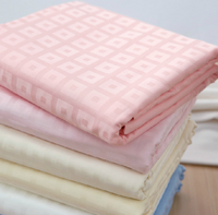 Drap de lit en lin d'hôtel 180TC 200TC 300TC, draps d'hôtel en coton Poly Satin à rayures en cascade