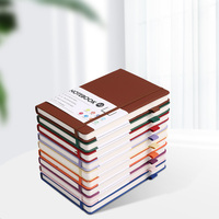 Cahier de bureau personnalisé A5 couverture rigide en cuir PU de haute qualité doublure de poche fil à coudre reliure pour affichage de logo