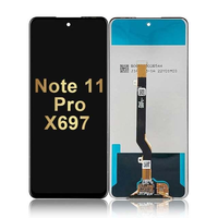 Écran LCD avec châssis pour Infinix Note 11 Pro Tecno Pova 3 5G X697 X698 – Remplacement de l'assemblage numériseur tactile du cadre intermédiaire
