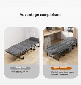 Letto da campeggio pieghevole portatile in metallo per adulti all'aperto per dormire pieghevole letto da campeggio - Product Image 3