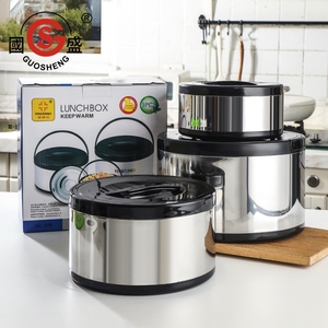 Colorful 3pcs Set Stainless Steel Fresh-keeping Pot 2-4-8L Handle <strong>Insulated</strong> Bucket Double <strong>Lunch</strong> <strong>Box</strong> - Product Image 1