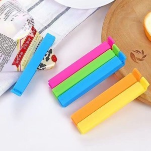 Food Sealing Clips <b>Plastic</b> Bag Closure Candy Color Reusable Snack Storage <b>Rod</b> Type Wide Opening 2.9 In For Kitchen Use - Product Image 1