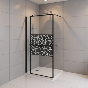 Mampara de Ducha con Puerta Abatible de Aluminio y Vidrio ESG de 35.4x76.8 Pulgadas, Diseño Moderno para Baño - Product Image 2