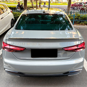 สปอยเลอร์หลัง Audi A5 F5 ปี 2017-2024 สีดำเงา ลายคาร์บอนไฟเบอร์ ทรง Ducktail - Product Image 1