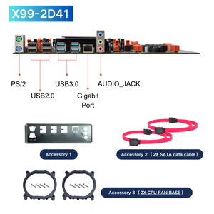 PANDL NEW X99-2D41 E-ATX 8X DDR4 ECC RAM Mainboard Set Dual Xeon 2696 V4 X99 <b>Motherboard</b> <b>Cpu</b> Kit Dual Xeon E5-2699 V4 High - Product Image 2