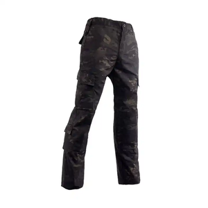Pantalon cargo camouflage noir DFP11, pantalon uniforme ACU avec 8 poches multi-usages, pantalon cargo pour homme avec grandes poches - Product Image 6
