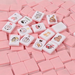 Mahjong de Melamina Acrílica Tallada a Mano, Personalizable, para Entretenimiento con Cartas de Ajedrez y Noches de Juego en Familia - Product Image 4