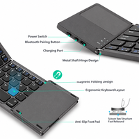 Clavier portable pliable ultra fin ergonomique rechargeable sans fil pour smartphone tablette ordinateur portable
