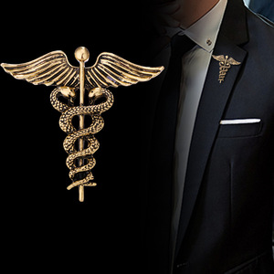 Nuevos broches para mujer, broche de alas de ángel con diseño de caballo, broches con forma de serpiente doble, broche para enfermeras, médicos, hombres y mujeres - Product Image 2