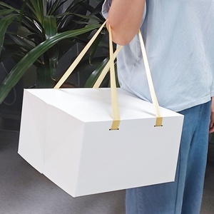 Caja de Regalo para Pastel de Cartón Blanco Impreso de 8 Pulgadas de Alto con Ventana, Sunshine Wholesale - Product Image 5