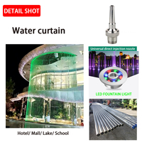 Cascade d'eau numérique intérieure personnalisée avec éclairage LED et graphiques, fontaine à effet de pluie pour centre commercial, hall d'hôtel