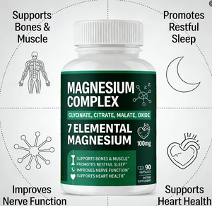 Capsules de complexe de magnésium à haute absorption, formule glycinate, <span class=keywords><strong>citrate</strong></span>, malate, oxyde pour les os, les muscles, le cœur et le sommeil |   Premium - Product Image 3